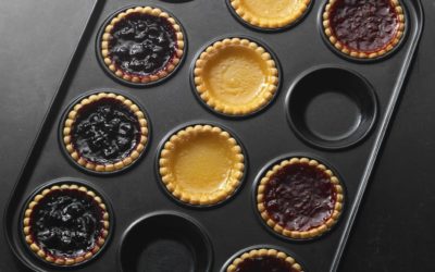 Seasonal Recipe – Jam tarts (Blackcurrant Jam, Raspberry Jam and Lemon Curd)